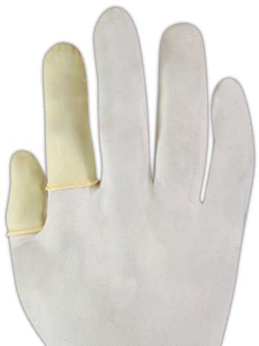 MAGID ECONOWEAR T9776 מיטות אצבעות חד פעמיות | מיטות אצבעות לטקס תעשייה ללא אבקה חד פעמיות - עובי 4 מיליון,